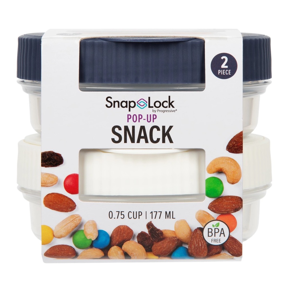 NWT SnapLock 2pk Snack Containers